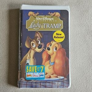 Lady and the Tramp VHS Disney Masterpiece 1998 Clam Shell New Sealed‎